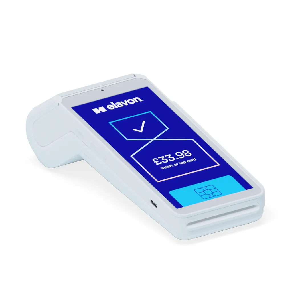 DX8000 smart terminal flat side angle view