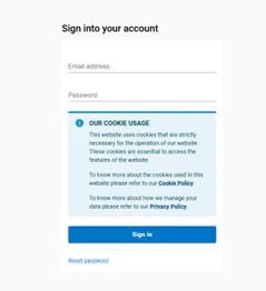 signing in